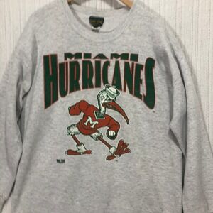 Home‎ Team Miami Hurricanes Vintage Graphic Crewneck Sweatshirt Small
